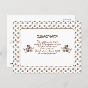 Brown Teddy Bear C'est un garçon ! Carte postale M