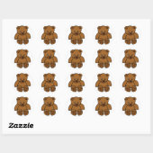 Brown Teddy Bear Ronde Sticker (Vel)