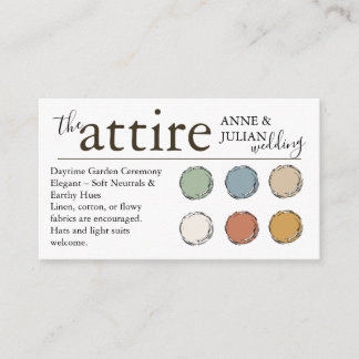 Brown The Attire QR Code enclosure Card  Informatiekaartje