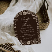 Brown Timeless Wedding  Invitation
