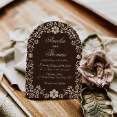 Brown Timeless Wedding  Invitation