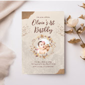 Brown Torn Papier 1er anniversaire Invitation