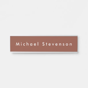 Brown Trendy Modern Professional Deurbordje