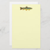 Brown Trout Vist Briefpapier (Voorkant / Achterkant)