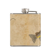 Brown Trout Vist Heupfles (Achterkant)