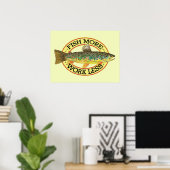 Brown Trout Vist Poster (Thuiskantoor)