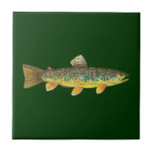 Brown Trout Vist Tegeltje (Voorkant)