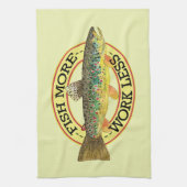 Brown Trout Vist Theedoek (Verticaal)