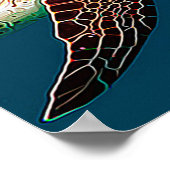 BROWN TURTLE SWIMMING POSTER (Hoek)