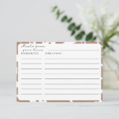 Brown Vache Imprimer Farmhouse Recettes Cartes (Debout devant)