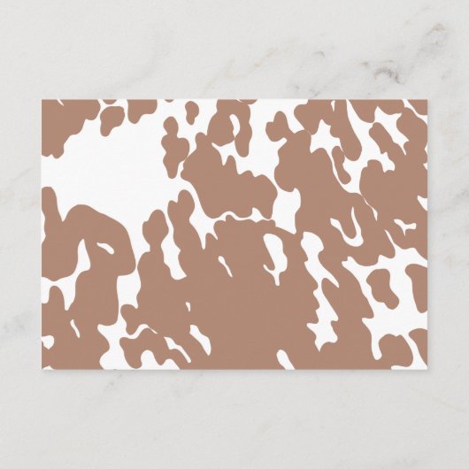 Brown Vache Imprimer Farmhouse Recettes Cartes (Dos)