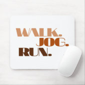 BROWN WALK JOG RUN (font CHUNKY) Muismat (Met muis)