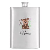 Brown waterverf Monkey Animal Naam tekst toevoegen Flacon (Voorkant)