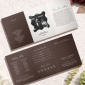 Brown Wedding Drieluik Programma