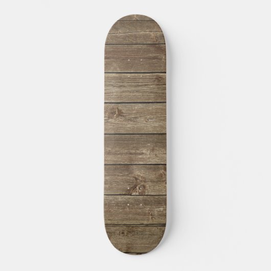 Brown Wood Grain Pattern Zen Skateboard (Voorkant)