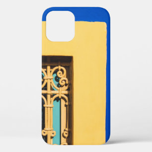 BROWN WOODEN DEUR MET BRASS DEUR-NIVEAU iPhone 12 HOESJE