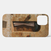 BROWN WOODEN DEUR OP BROWN BRICK WALL Case-Mate iPhone CASE (Achterkant (horizontaal))