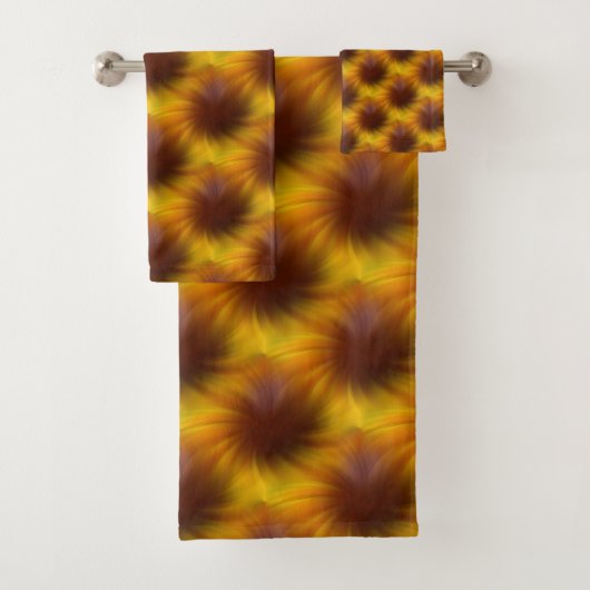 Brown Yellow Swirl Motif Abstrait    (En situation)