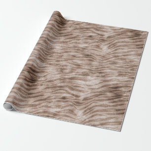 Brown Zebra Print Cadeaupapier