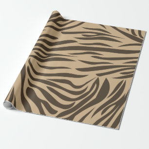 Brown Zebra Print Cadeaupapier
