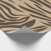 Brown Zebra Print Cadeaupapier (Hoek)