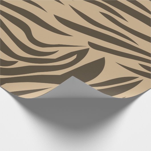 Brown Zebra Print Cadeaupapier (Hoek)