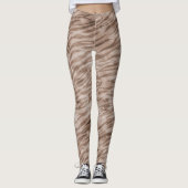 Brown Zebra Print Leggings (Voorkant)