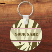 Brown Zebra Print Sleutelhanger (Voorkant)