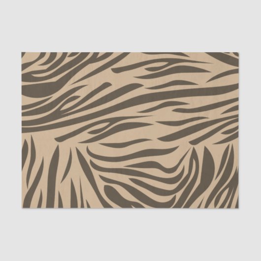 Brown Zebra Print Tissuepapier (Voorkant)