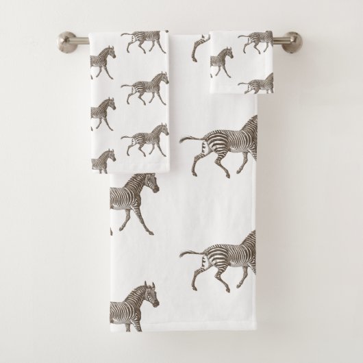 Brown Zebras   Bad Handdoek (Insitu)
