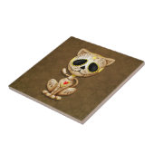 Brown Zombie Sugar Kitten Tegeltje (Zijkant)