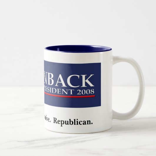 BROWNBACK POUR la tasse du PRÉSIDENT café (Droit)