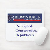 BROWNBACK VOOR PRESIDENT Mousepad Muismat (Met muis)