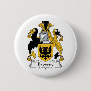 Browne Family Crest Ronde Button 5,7 Cm