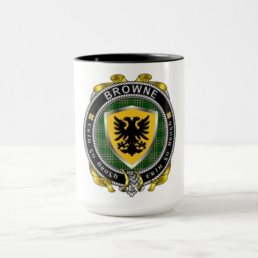Browne Irish Shield Badge Mok (Midden)