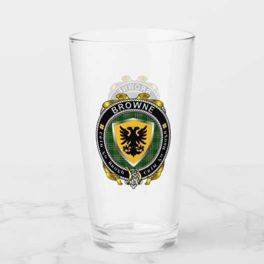 Browne Irish Shield Beer Glas (Voorkant)