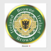 Browne Irish Shield & Celtic Cross Persoonlijk Sticker (Vel)