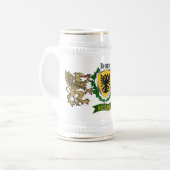 Browne Irish Shield Personalized Bierpul (Voorkant links)