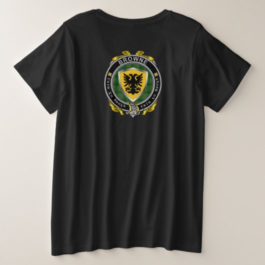 Browne Irish Shield Women's Plus T-Shirt (Design achterkant)