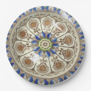 Brownfield Cyprus Polychroom 19C 9-inch bord op pa