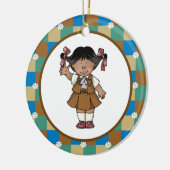 Brownie3 Keramisch Ornament (Links)