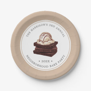 Brownie Bake Bord Tan Border Paper van de partij