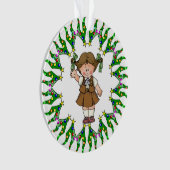 Brownie Brunette Tree Wreath Ornament (voorkant)