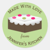 Brownie Custom Bked Goods Sticker (Voorkant)