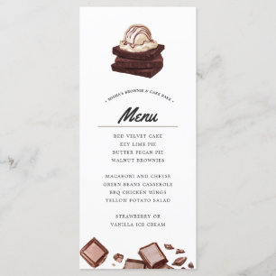 Brownie en Cake Bakken Thema Menu