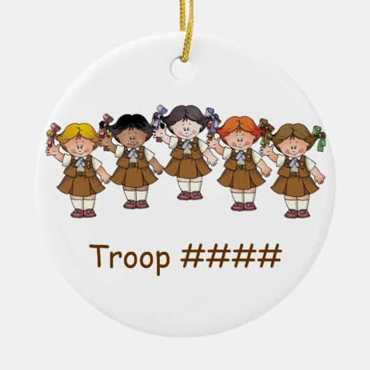 Brownie Group Keramisch Ornament (Voorkant)