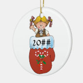 Brownie Mitten Blonde Keramisch Ornament (Links)