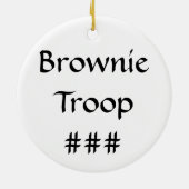 Brownie Mitten Blonde Keramisch Ornament (Achterkant)