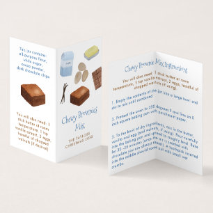Brownie Mix Homemade DIY-kerstcadeaulabel Visitekaartjes