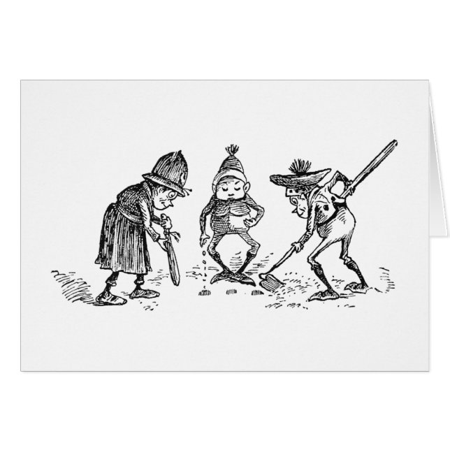 "brownie" plantant des graines coopérativement (Devant horizontal)